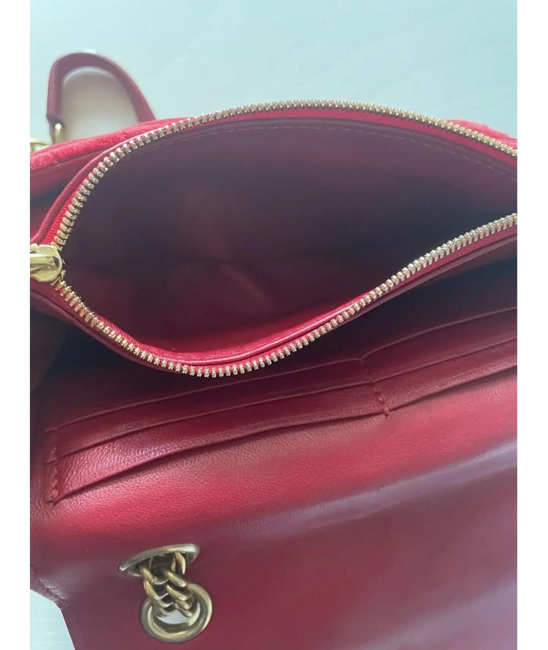 BALENCIAGA Бордовая бархатная сумка через плечо, фото 5