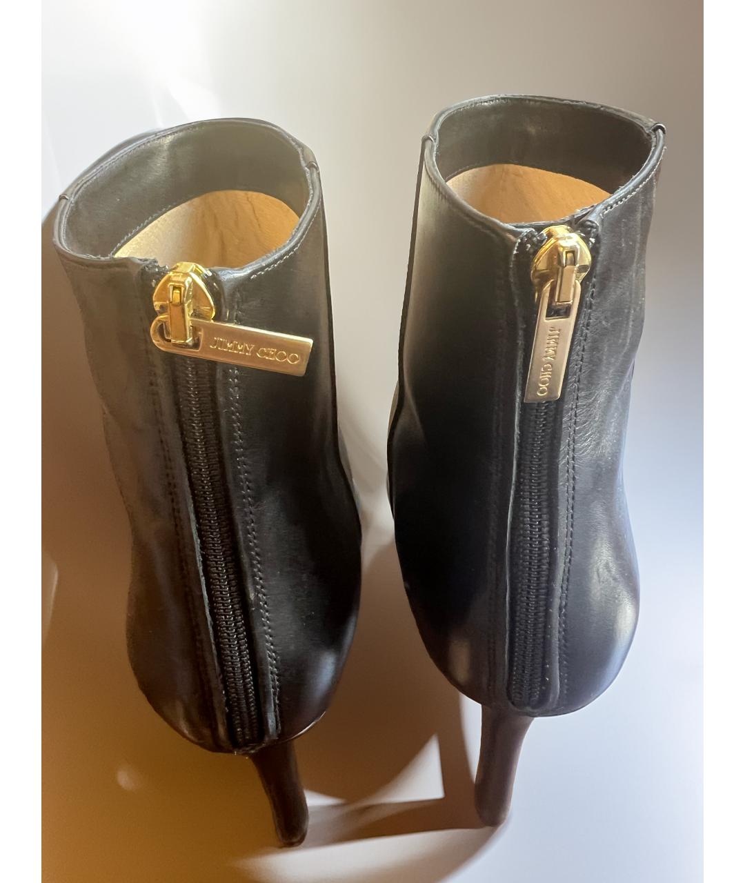 JIMMY CHOO Черные кожаные ботильоны, фото 3