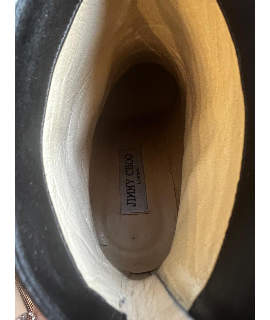 JIMMY CHOO Черные кожаные ботильоны, фото 2