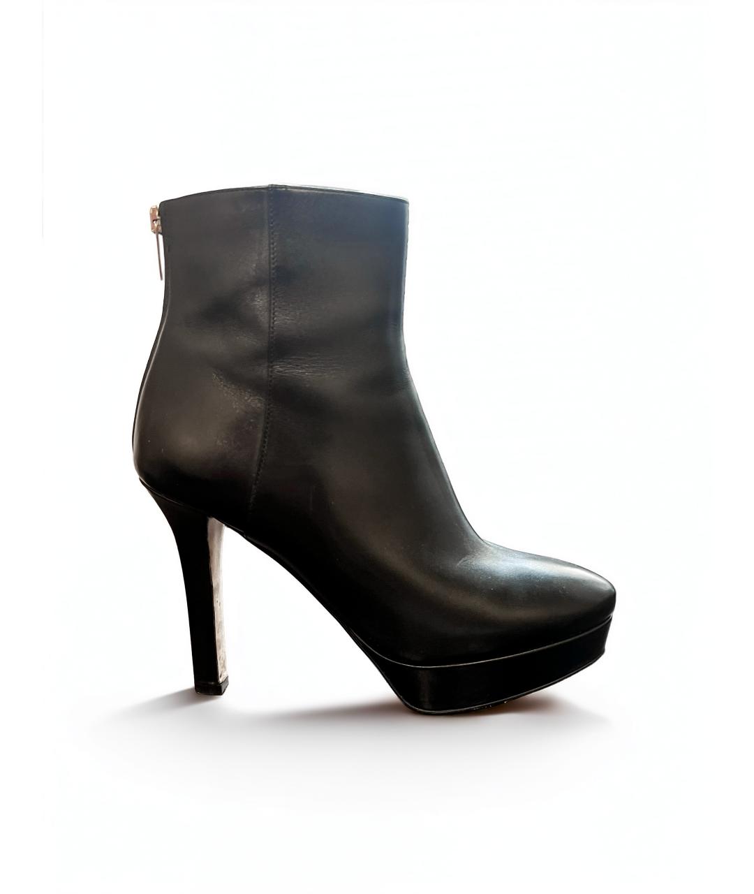 JIMMY CHOO Черные кожаные ботильоны, фото 5