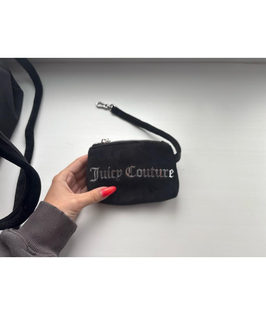 JUICY COUTURE Черная тканевая сумка тоут, фото 5