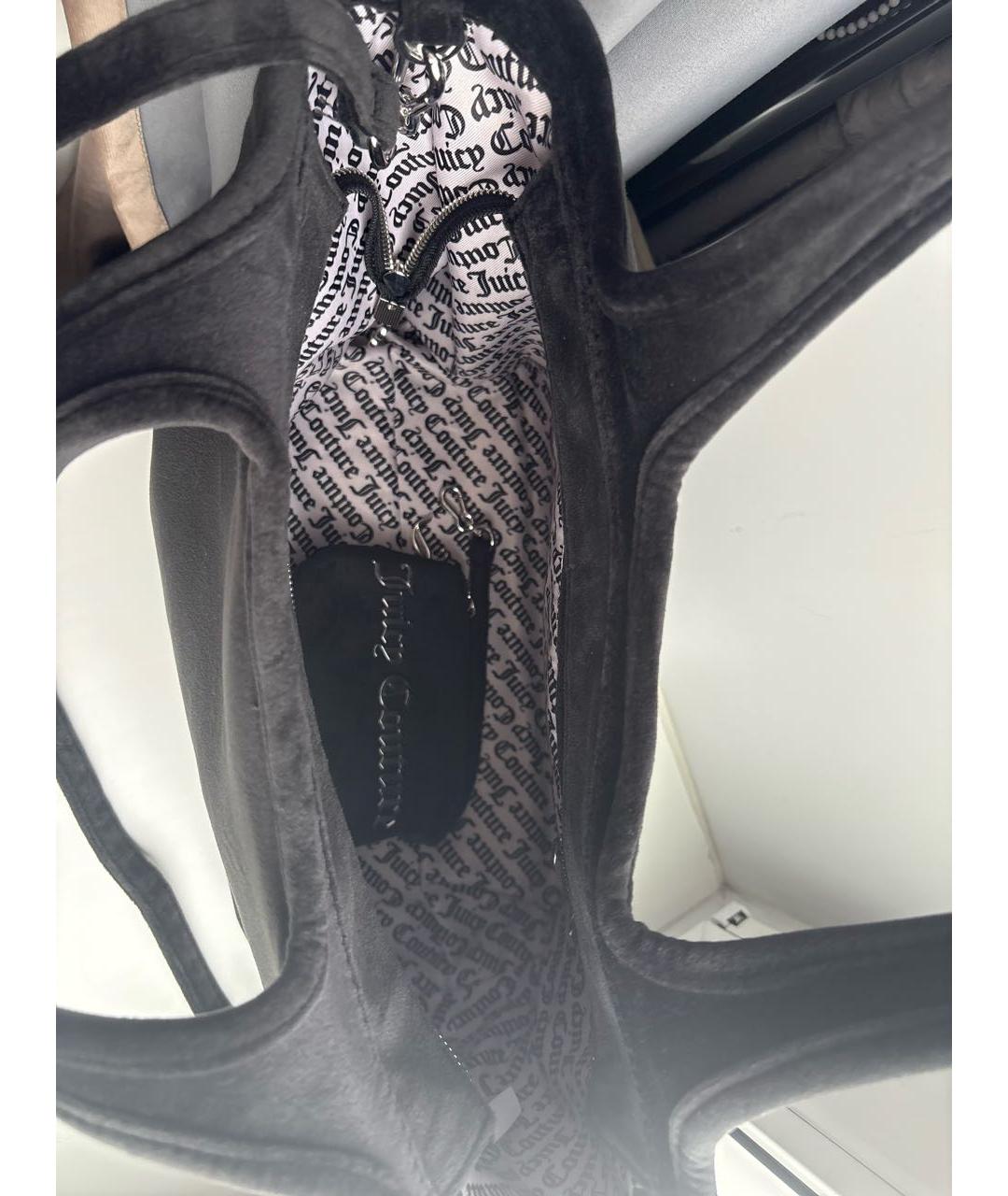 JUICY COUTURE Черная тканевая сумка тоут, фото 4