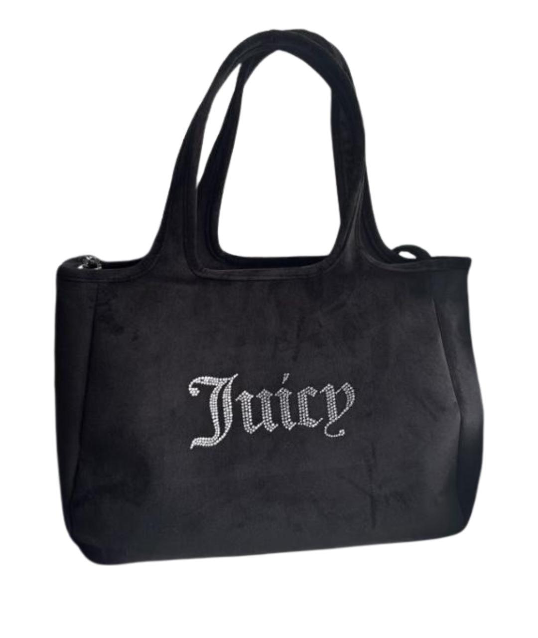 JUICY COUTURE Черная тканевая сумка тоут, фото 1