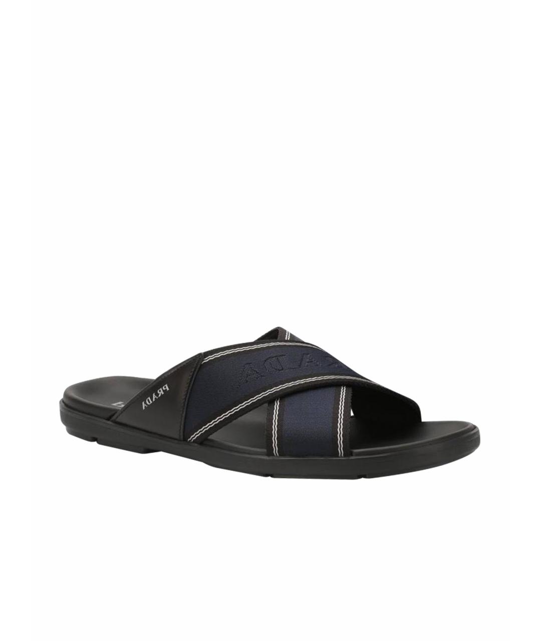 PRADA Черные шлепанцы, фото 1