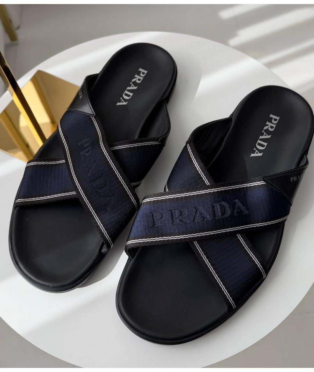 PRADA Черные шлепанцы, фото 3