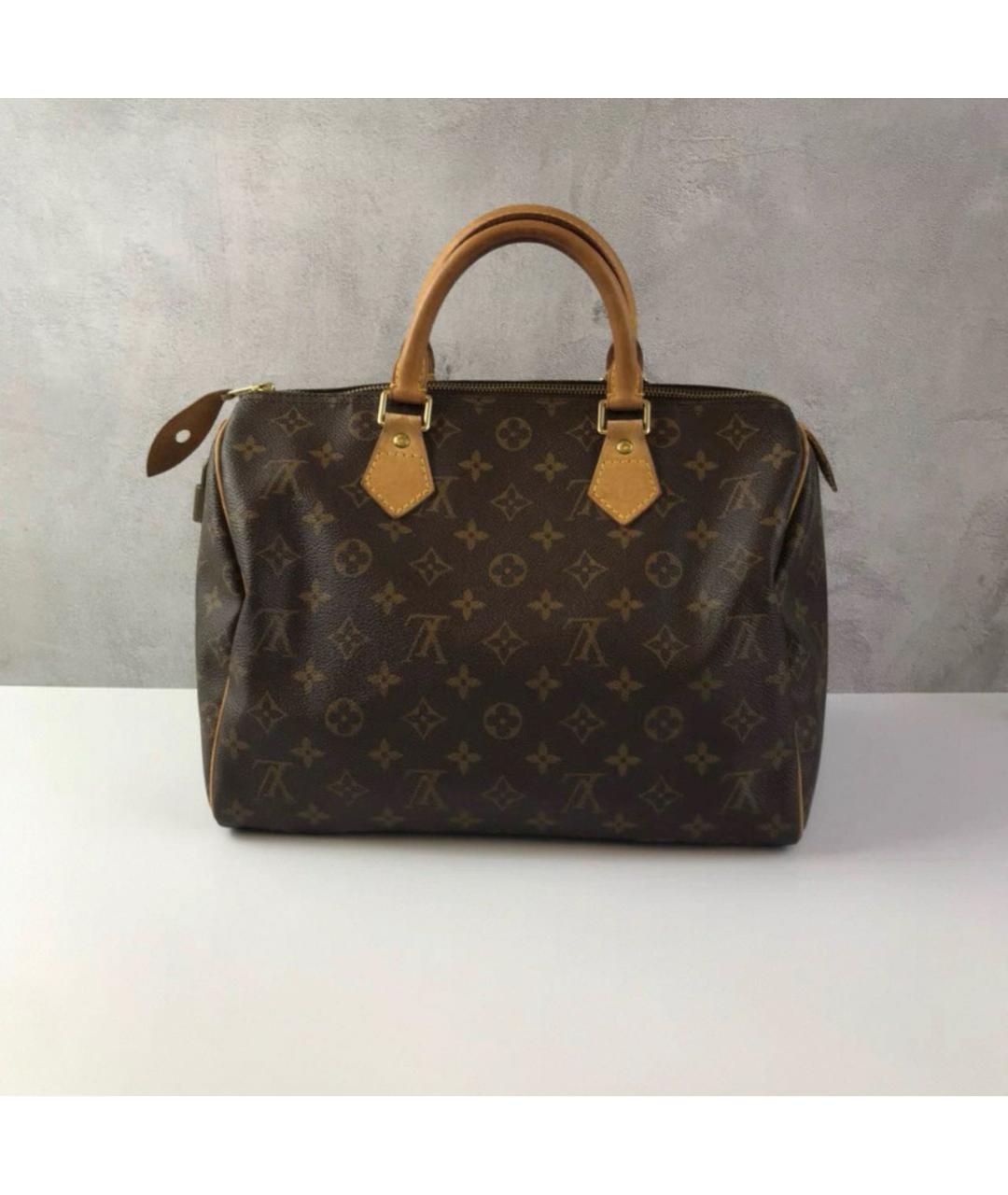 LOUIS VUITTON Коричневая сумка с короткими ручками, фото 2