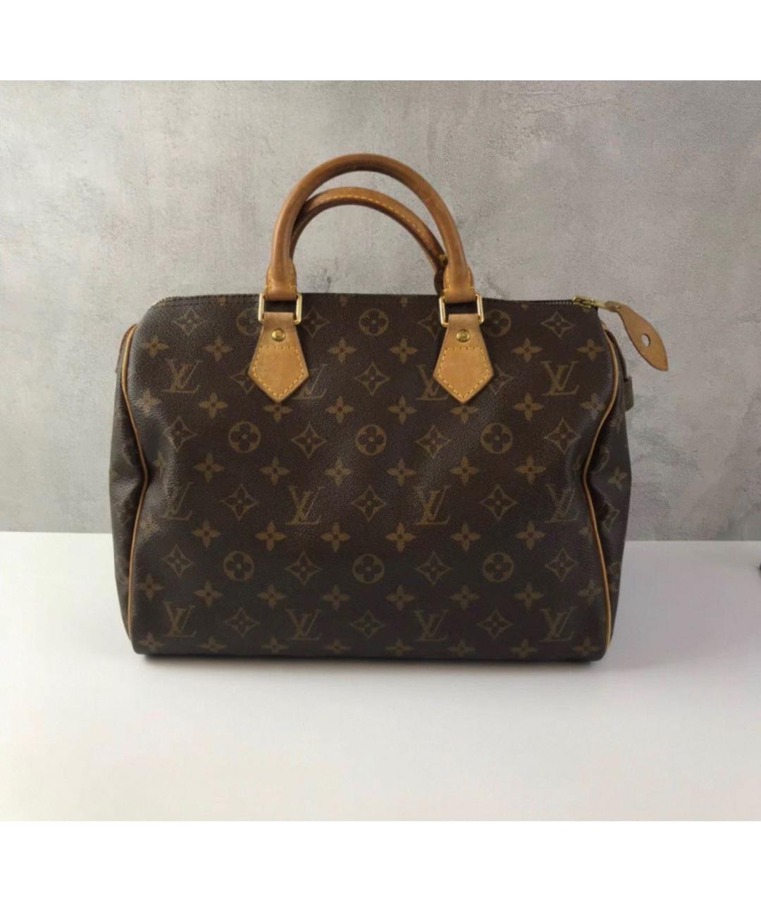 LOUIS VUITTON Коричневая сумка с короткими ручками, фото 9