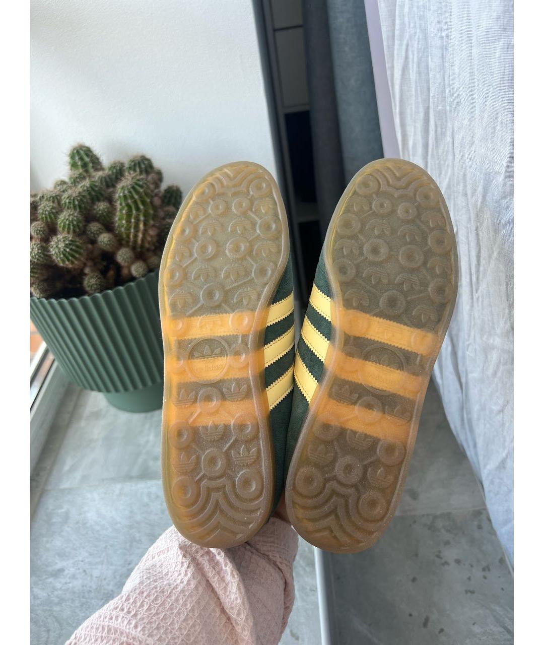 ADIDAS Зеленые замшевые низкие кроссовки / кеды, фото 5