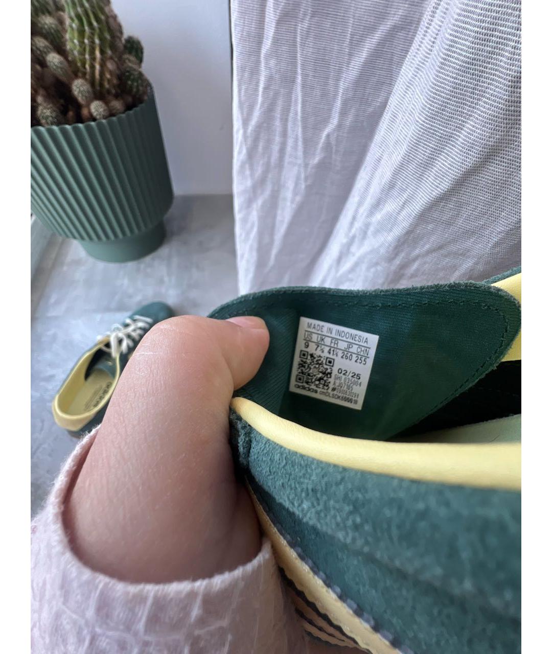 ADIDAS Зеленые замшевые низкие кроссовки / кеды, фото 6