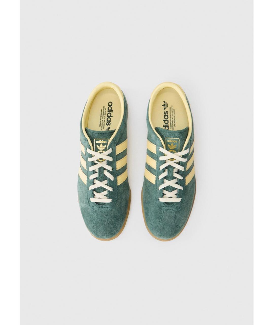 ADIDAS Зеленые замшевые низкие кроссовки / кеды, фото 2