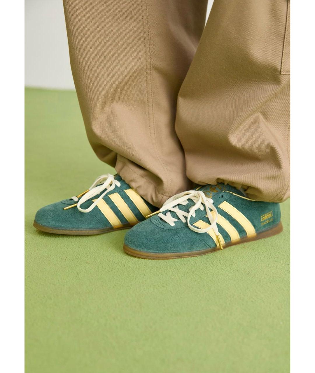 ADIDAS Зеленые замшевые низкие кроссовки / кеды, фото 7