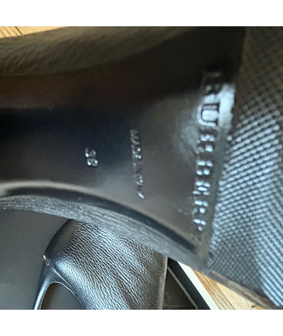 BURBERRY Черные кожаные ботильоны, фото 7