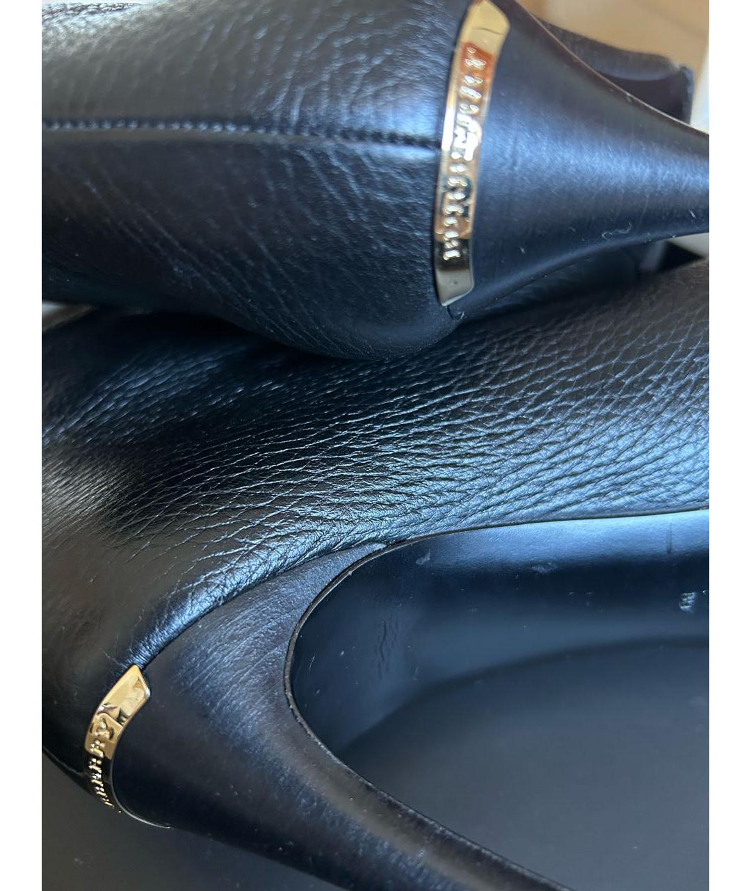 BURBERRY Черные кожаные ботильоны, фото 6