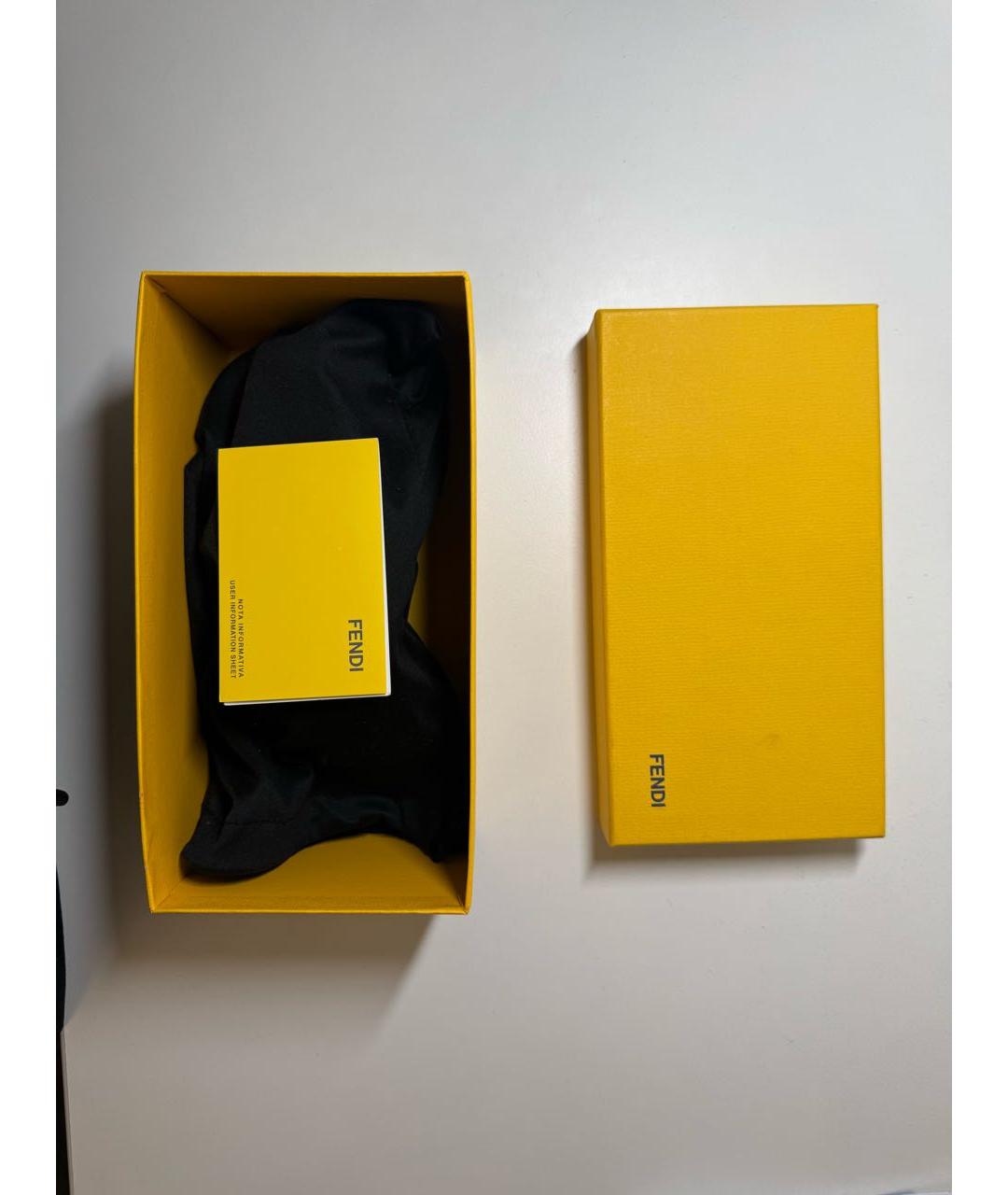 FENDI Фиолетовые пластиковые солнцезащитные очки, фото 6