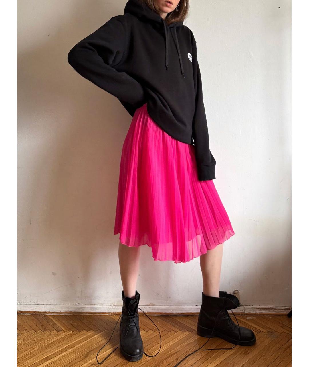 BLUGIRL Фуксия полиэстеровая юбка миди, фото 2