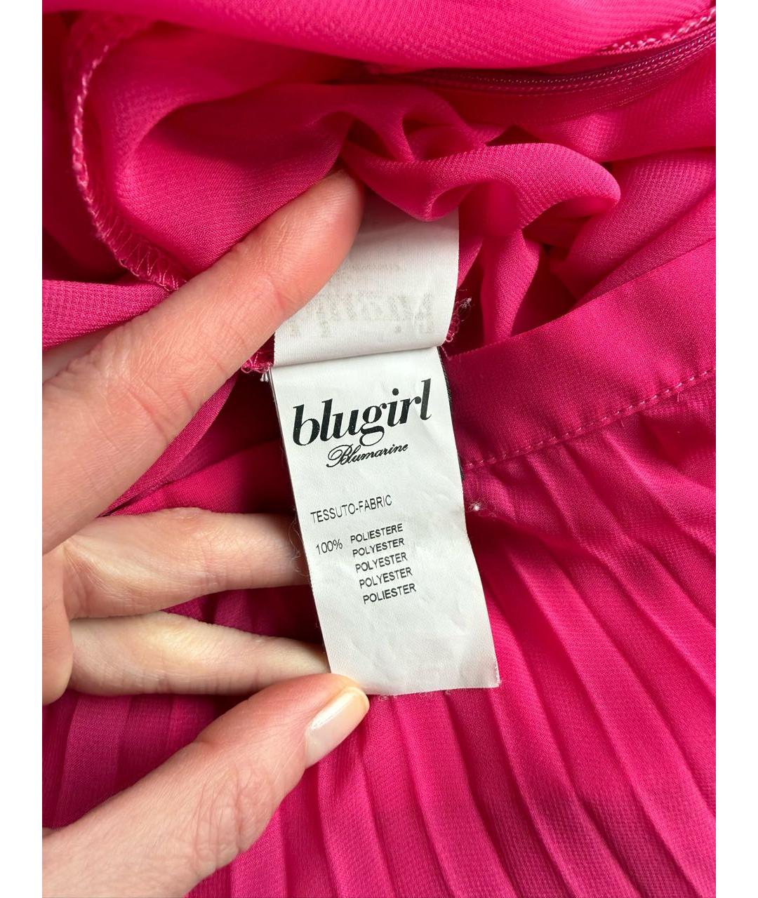 BLUGIRL Фуксия полиэстеровая юбка миди, фото 7