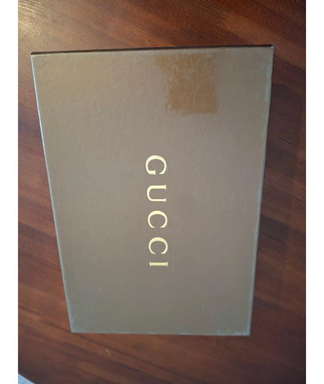 GUCCI Бежевые туфли из лакированной кожи, фото 8