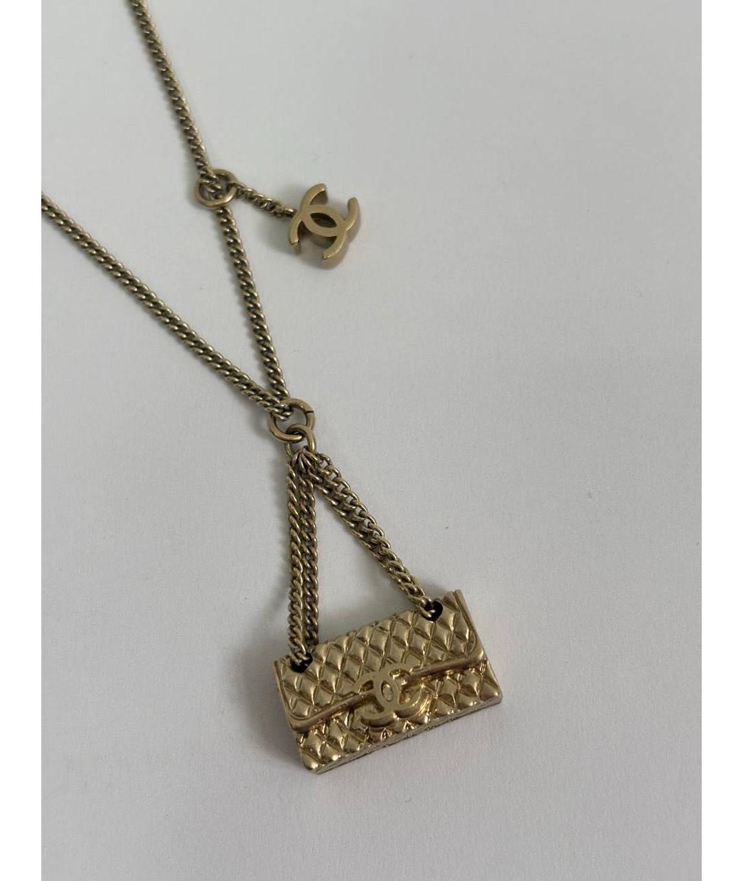 CHANEL Золотое металлическое колье, фото 2