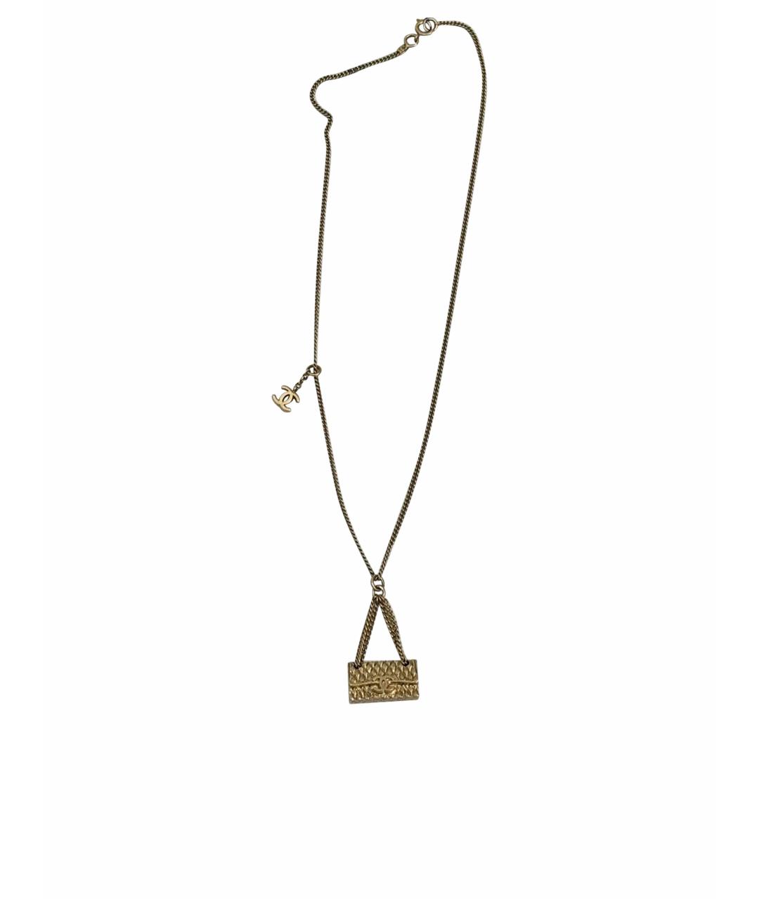 CHANEL Золотое металлическое колье, фото 1