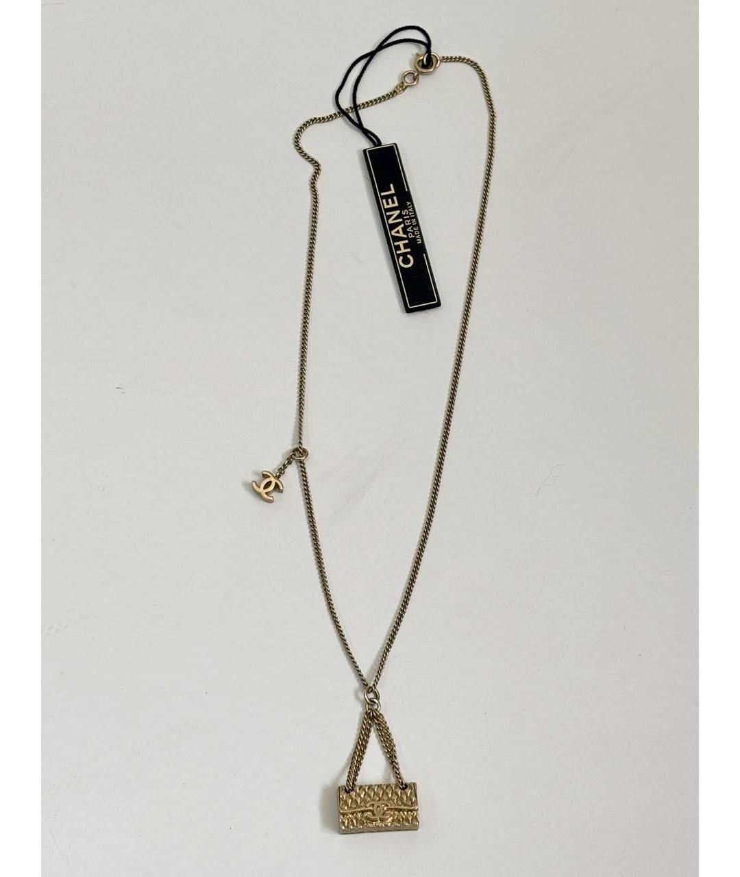 CHANEL Золотое металлическое колье, фото 9