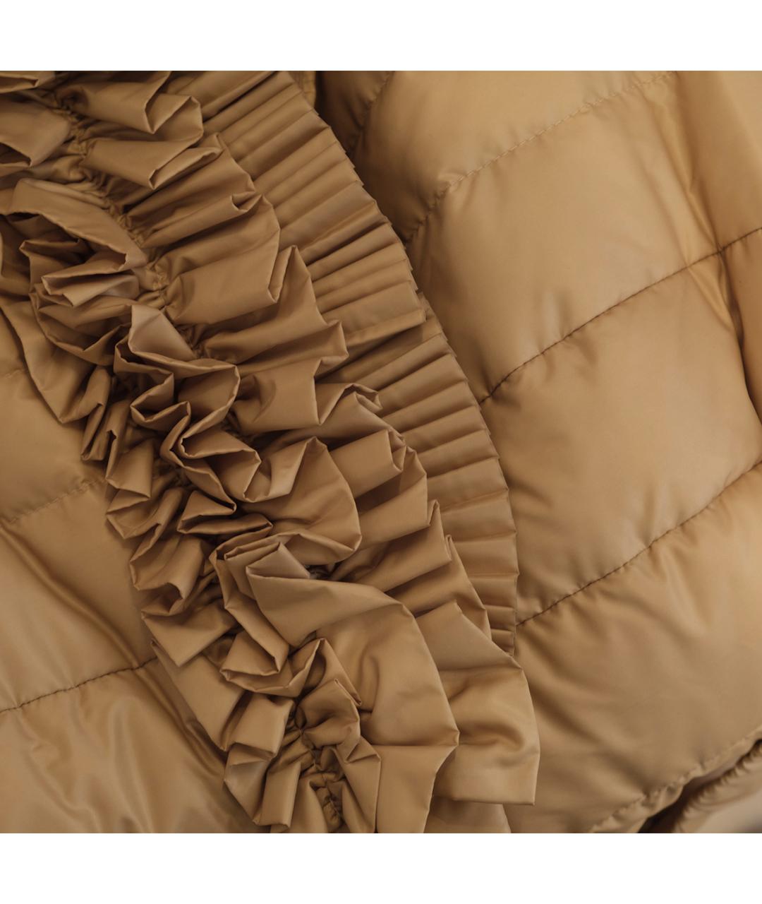 ERMANNO SCERVINO Бежевое полиэстеровое пальто, фото 4