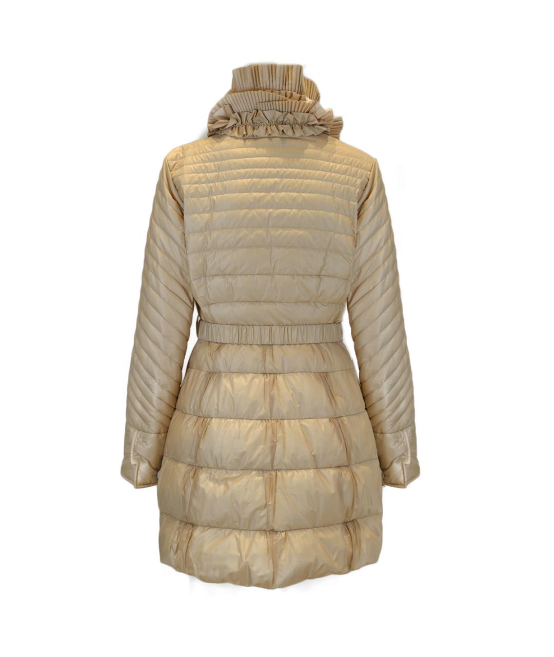 ERMANNO SCERVINO Бежевое полиэстеровое пальто, фото 2