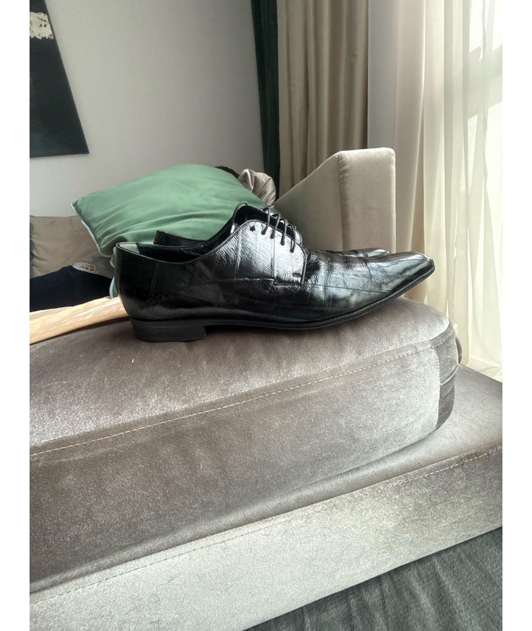 DOLCE&GABBANA Черные кожаные низкие ботинки, фото 5