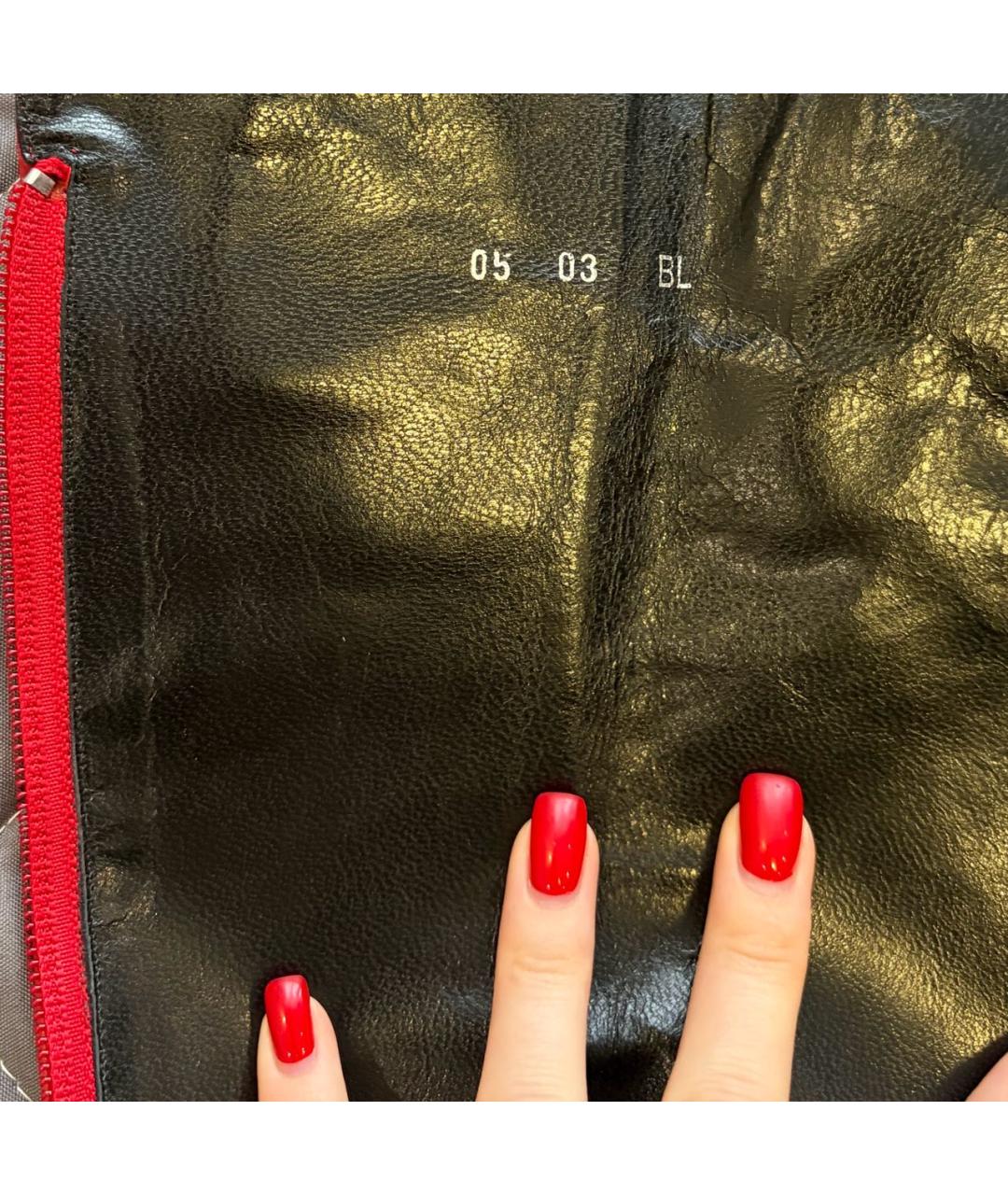 CHRISTIAN DIOR Красные кожаные сапоги, фото 5