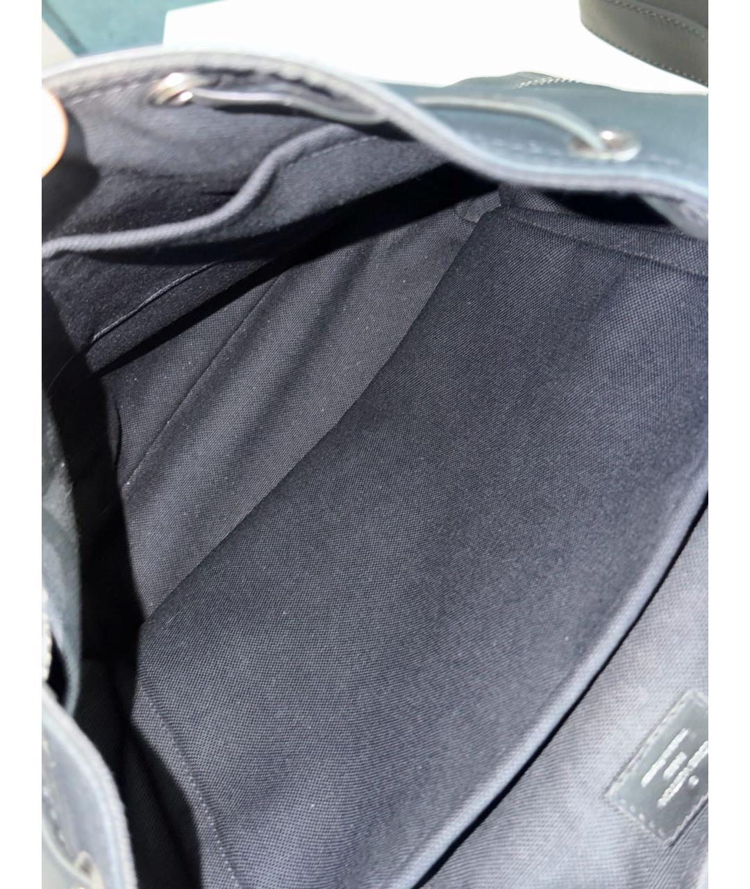 LOUIS VUITTON Антрацитовый кожаный рюкзак, фото 4