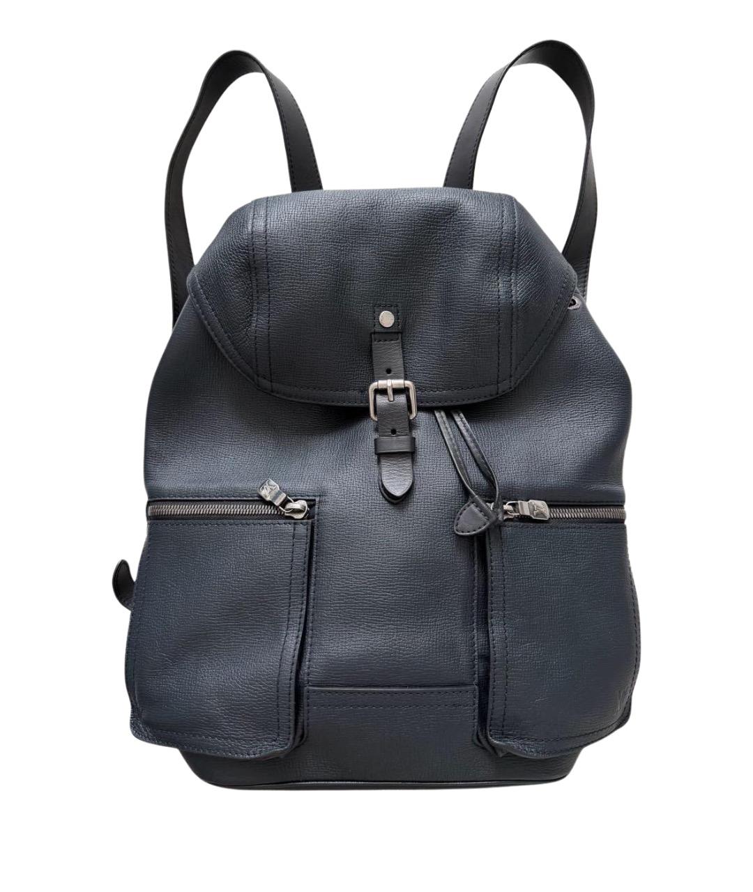 LOUIS VUITTON Антрацитовый кожаный рюкзак, фото 1