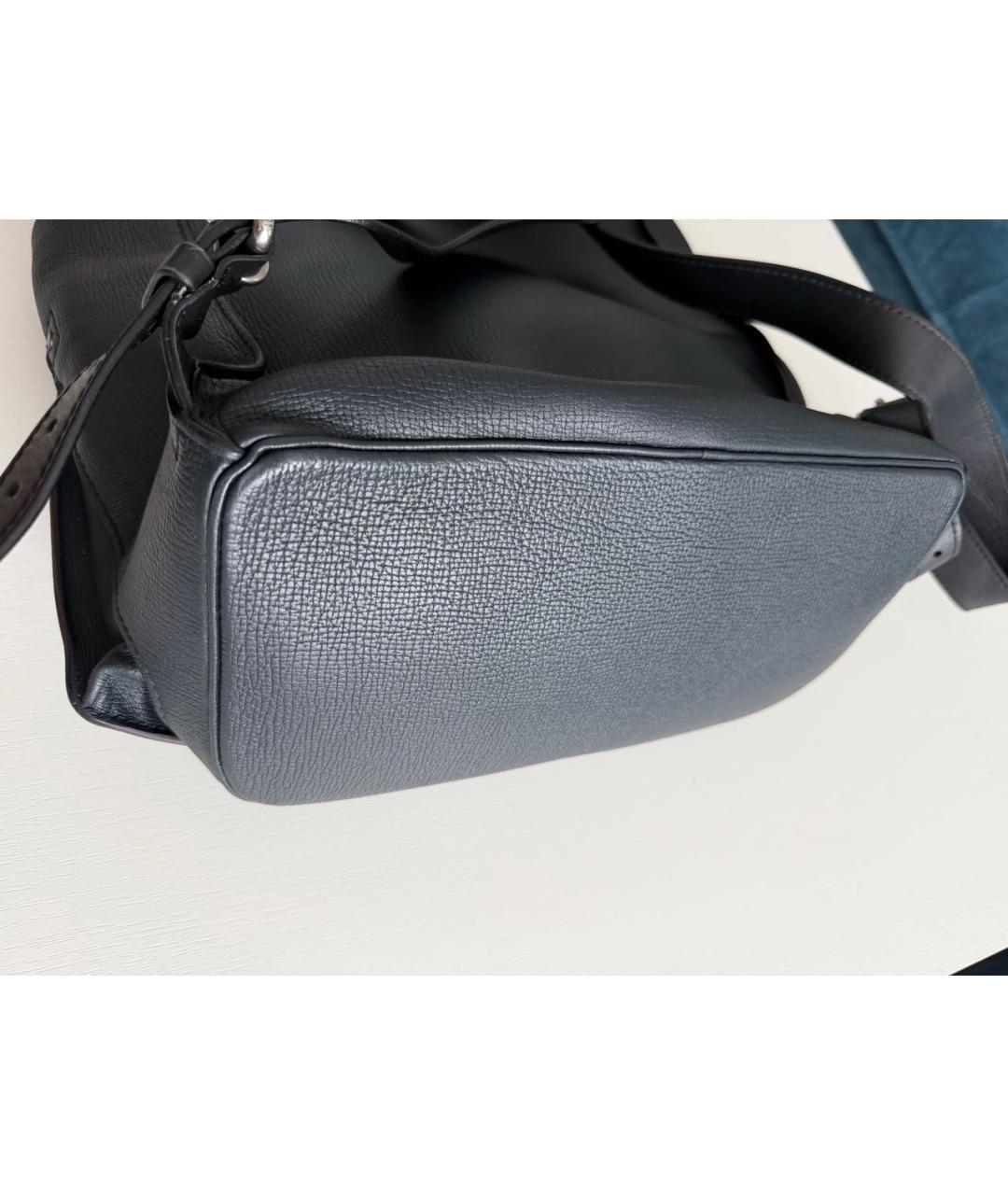 LOUIS VUITTON Антрацитовый кожаный рюкзак, фото 5