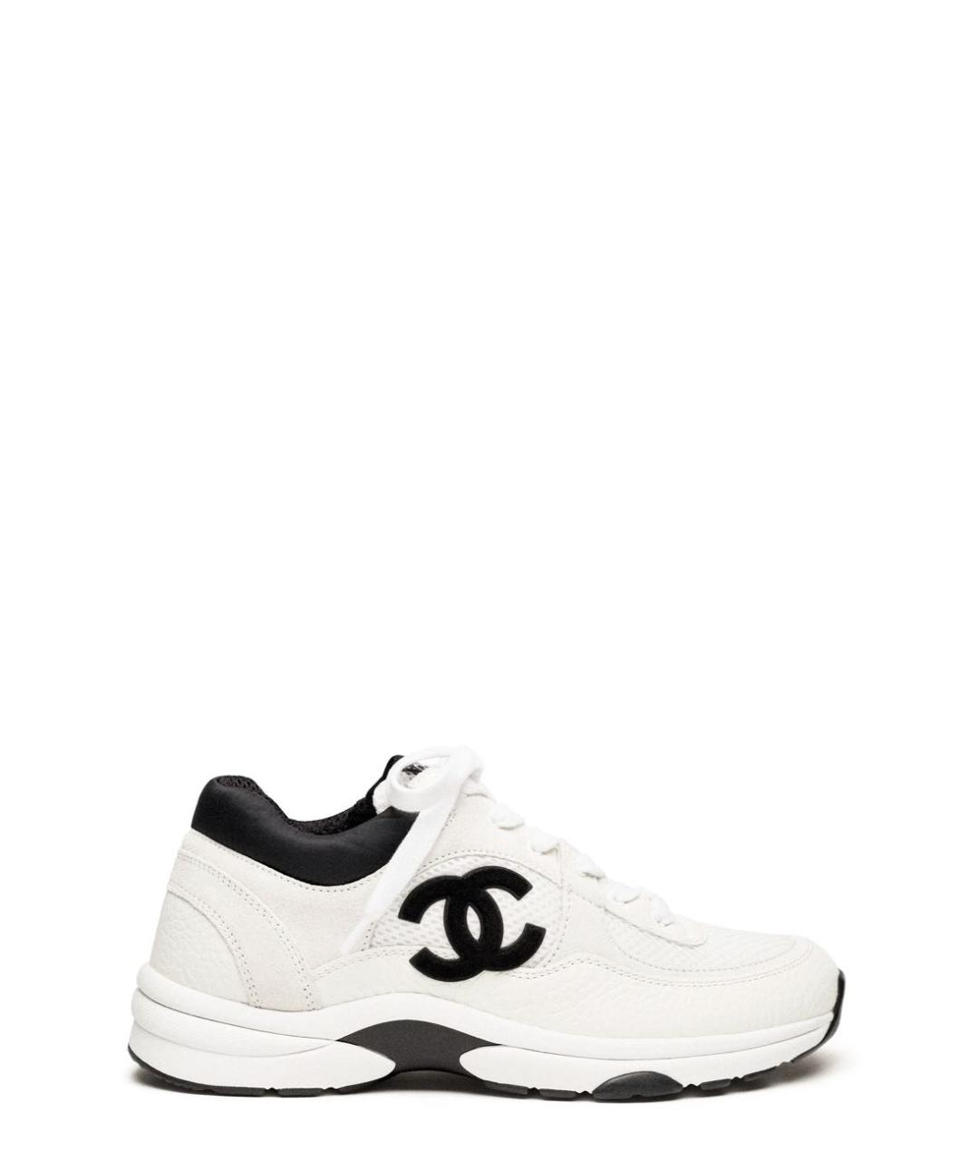 CHANEL Белые кожаные кеды, фото 9