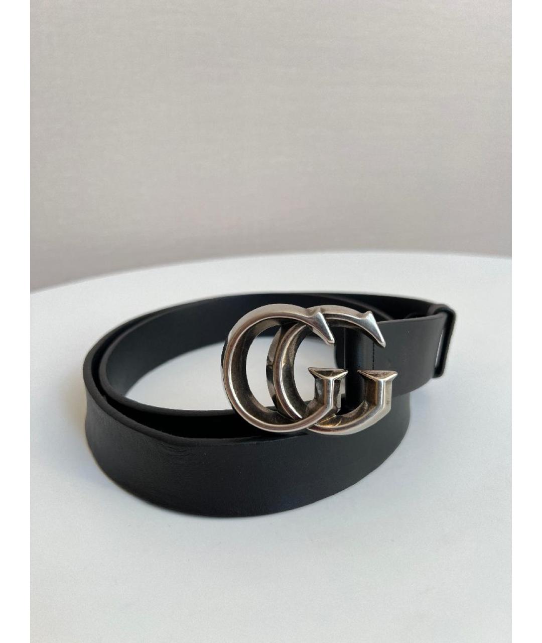 GUCCI Черный кожаный ремень, фото 8
