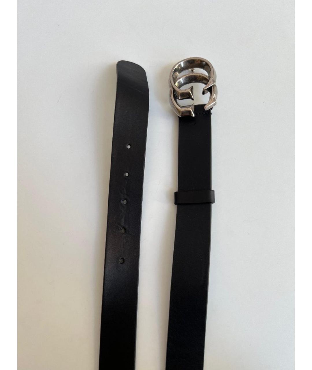 GUCCI Черный кожаный ремень, фото 2