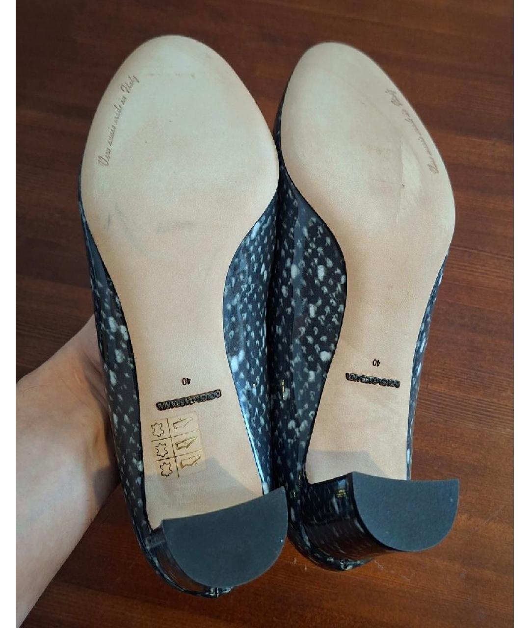 DOLCE&GABBANA Черные туфли из лакированной кожи, фото 5