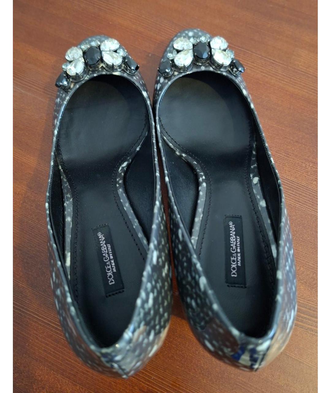 DOLCE&GABBANA Черные туфли из лакированной кожи, фото 3