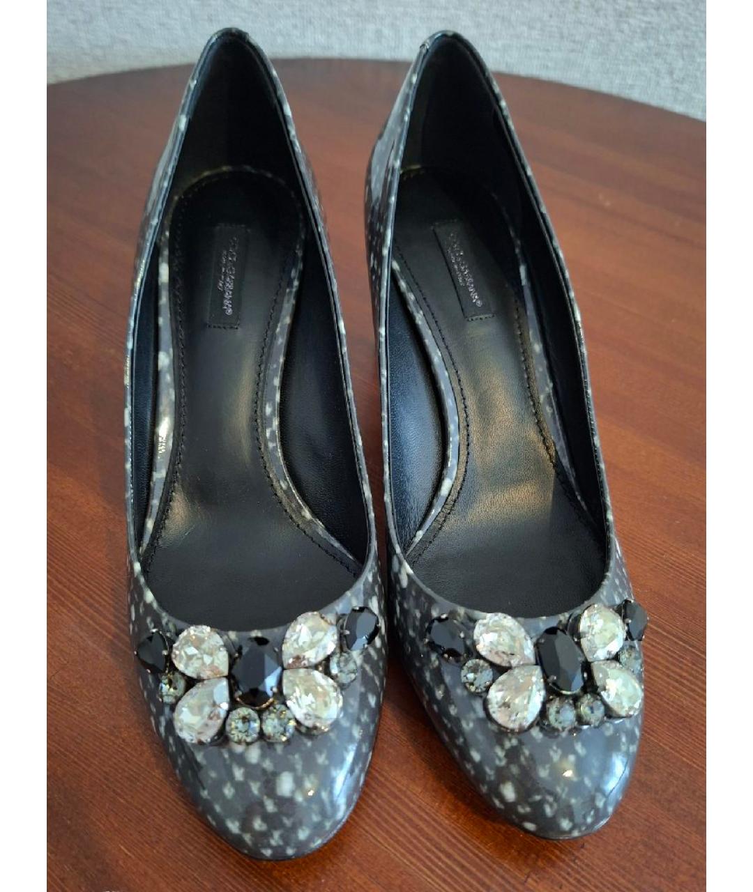 DOLCE&GABBANA Черные туфли из лакированной кожи, фото 2