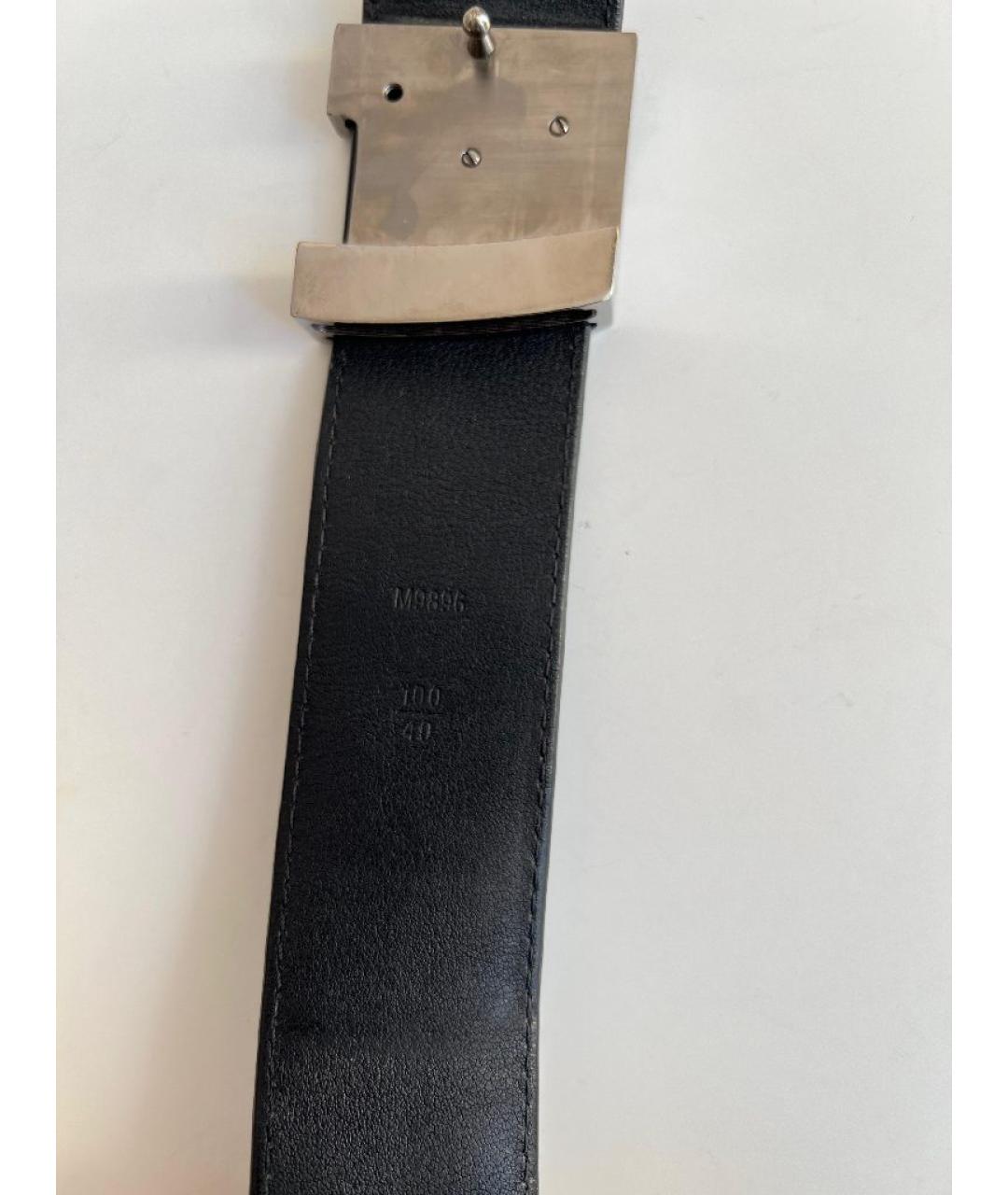 LOUIS VUITTON Черный ремень из экзотической кожи, фото 3