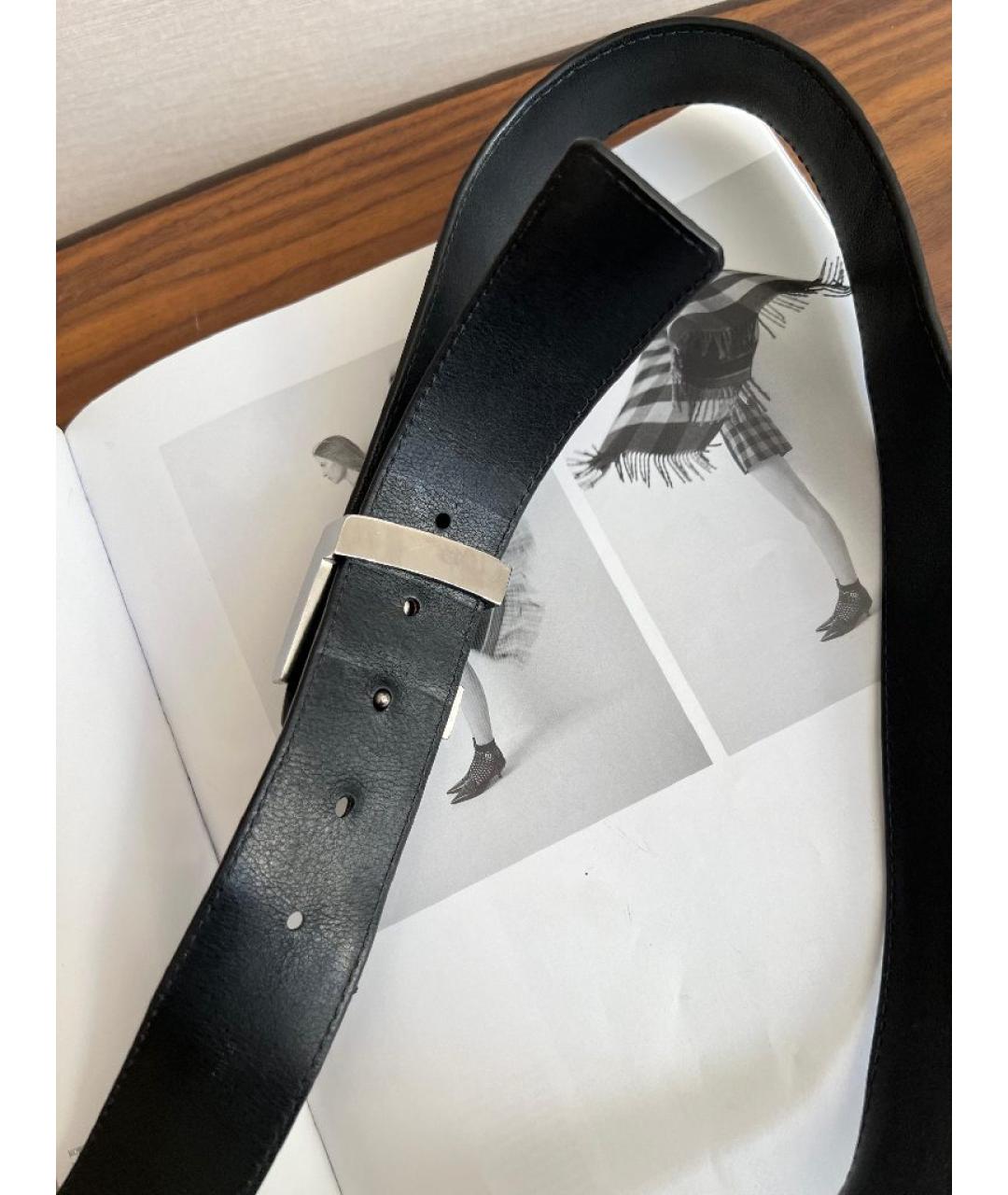 LOUIS VUITTON Черный ремень из экзотической кожи, фото 8