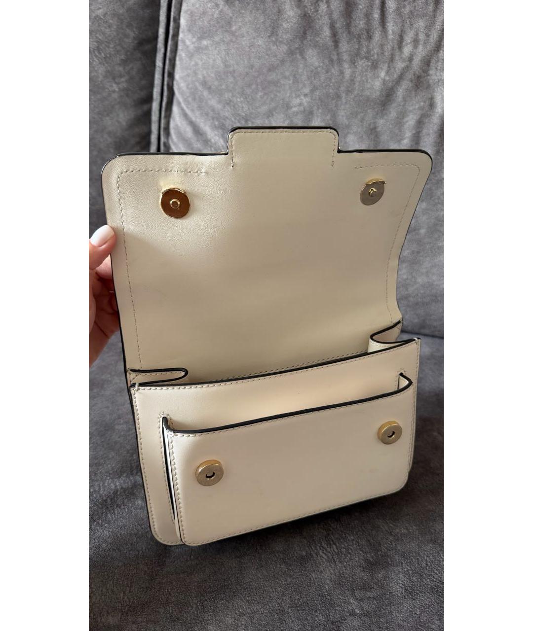 MICHAEL KORS Бежевая кожаная сумка через плечо, фото 3