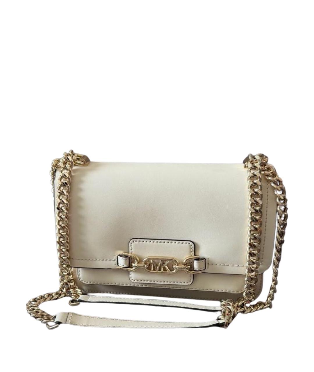 MICHAEL KORS Бежевая кожаная сумка через плечо, фото 1