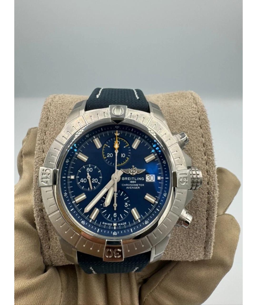 BREITLING Синие стальные часы, фото 2