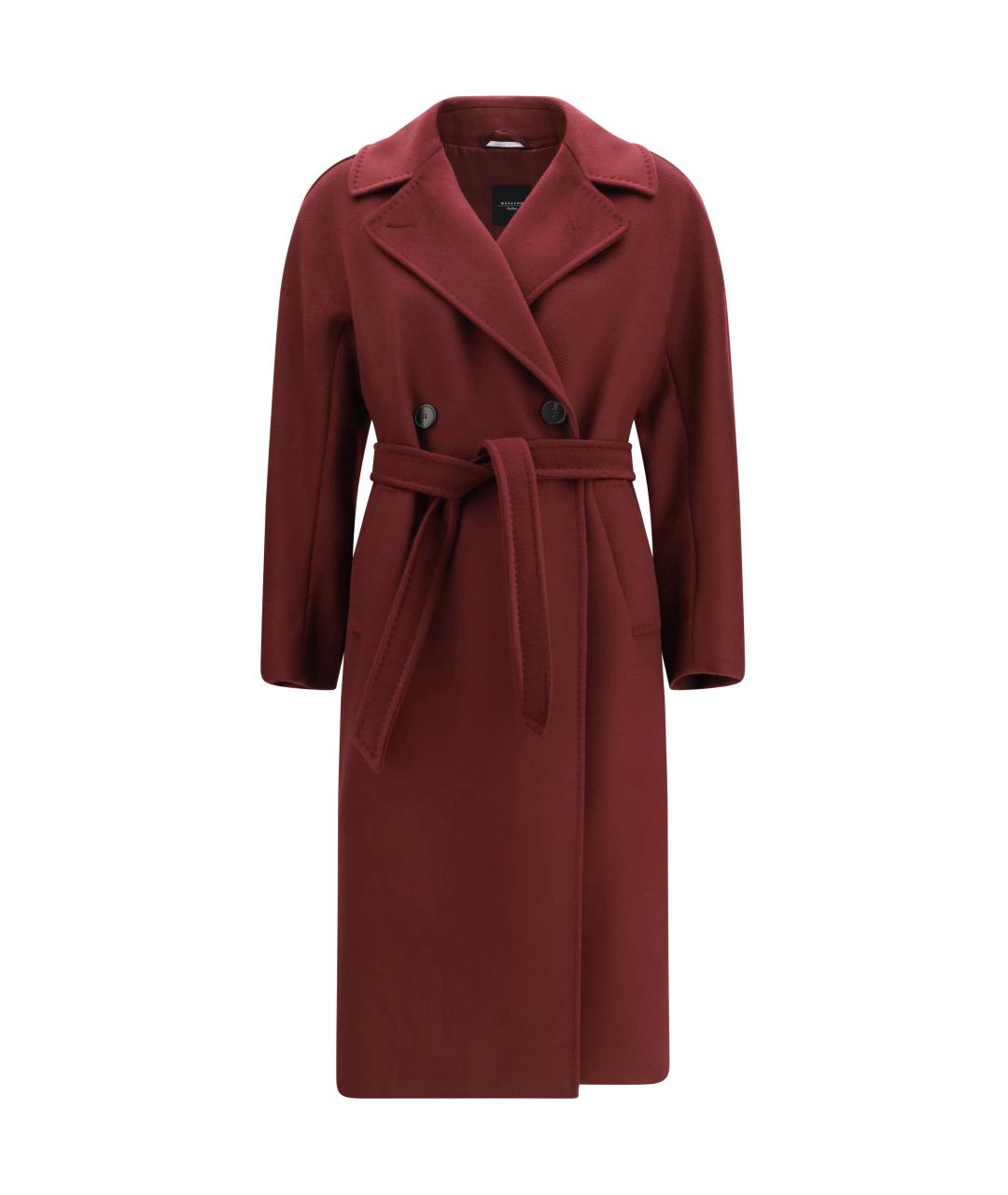 WEEKEND MAX MARA Бордовое шерстяное пальто, фото 1