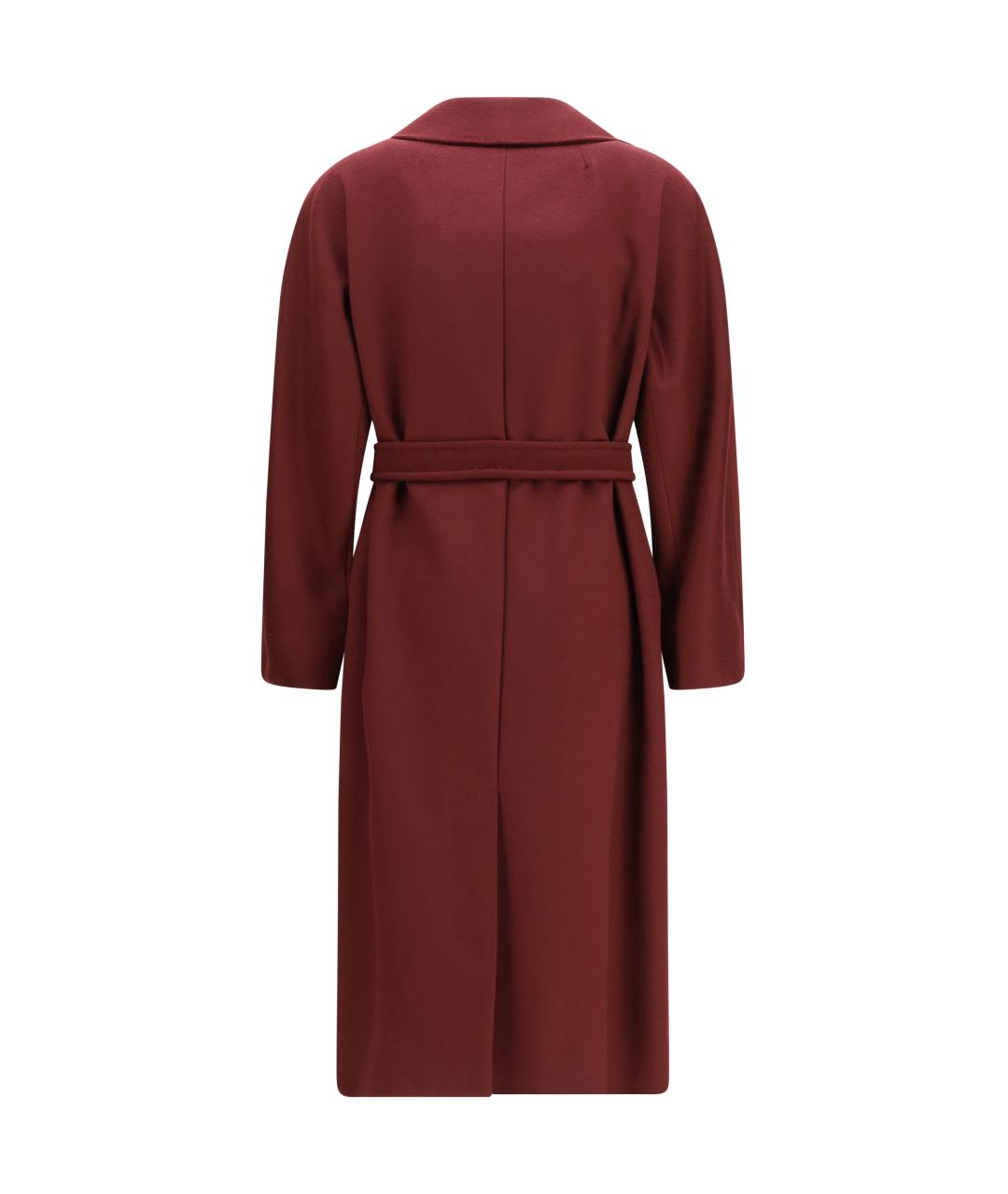 WEEKEND MAX MARA Бордовое шерстяное пальто, фото 2