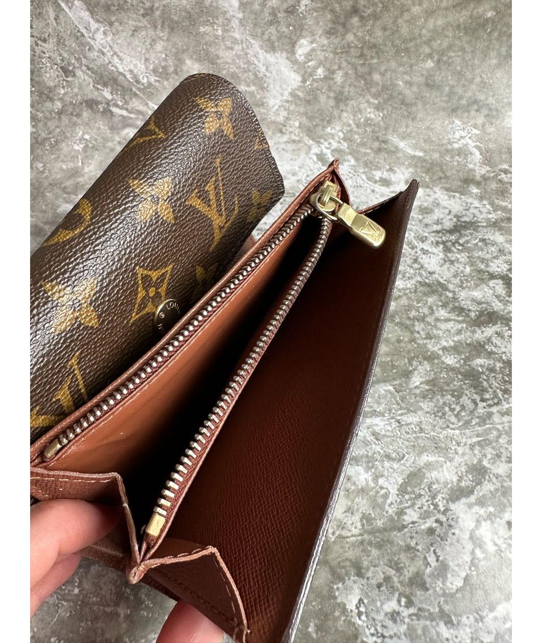 LOUIS VUITTON Коричневый кошелек, фото 5