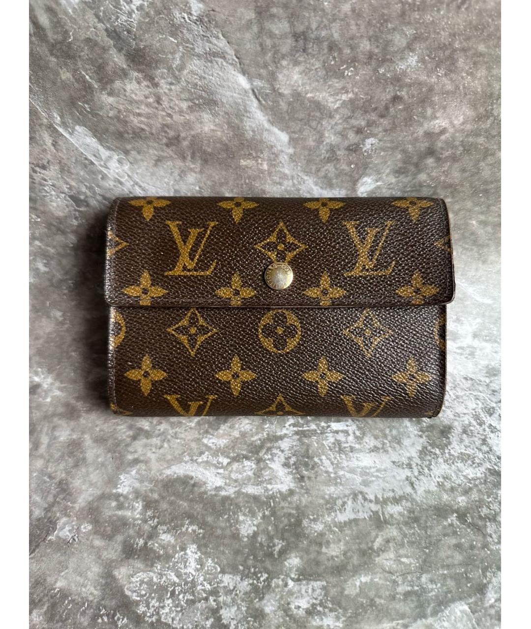 LOUIS VUITTON Коричневый кошелек, фото 8