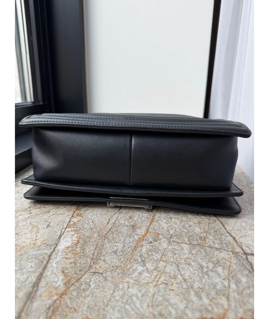 CHANEL Черная кожаная сумка через плечо, фото 6