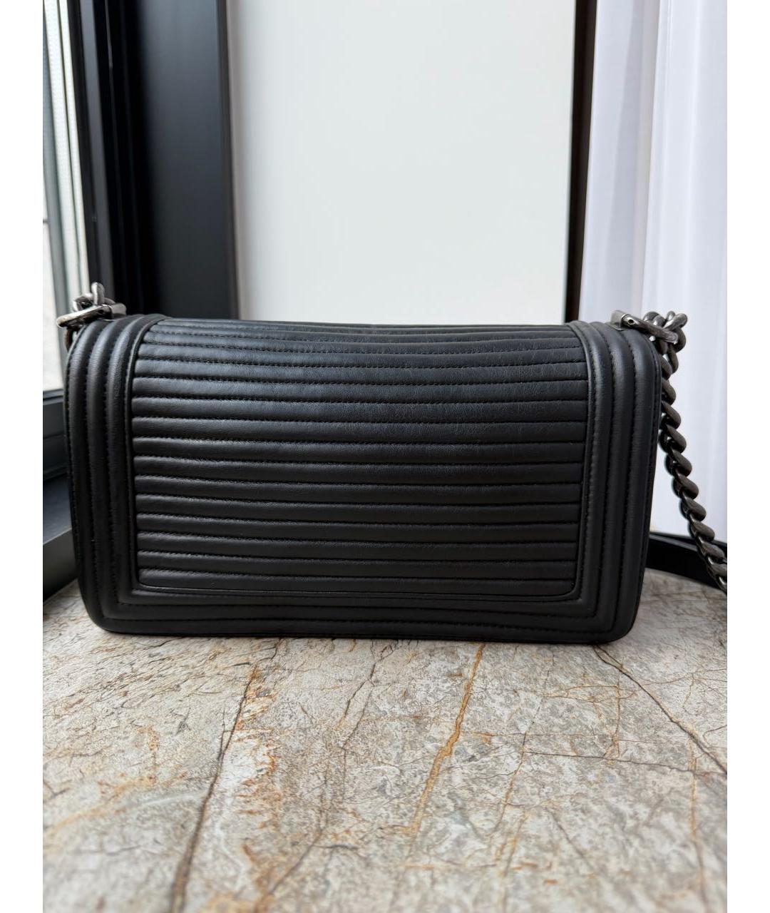 CHANEL Черная кожаная сумка через плечо, фото 3
