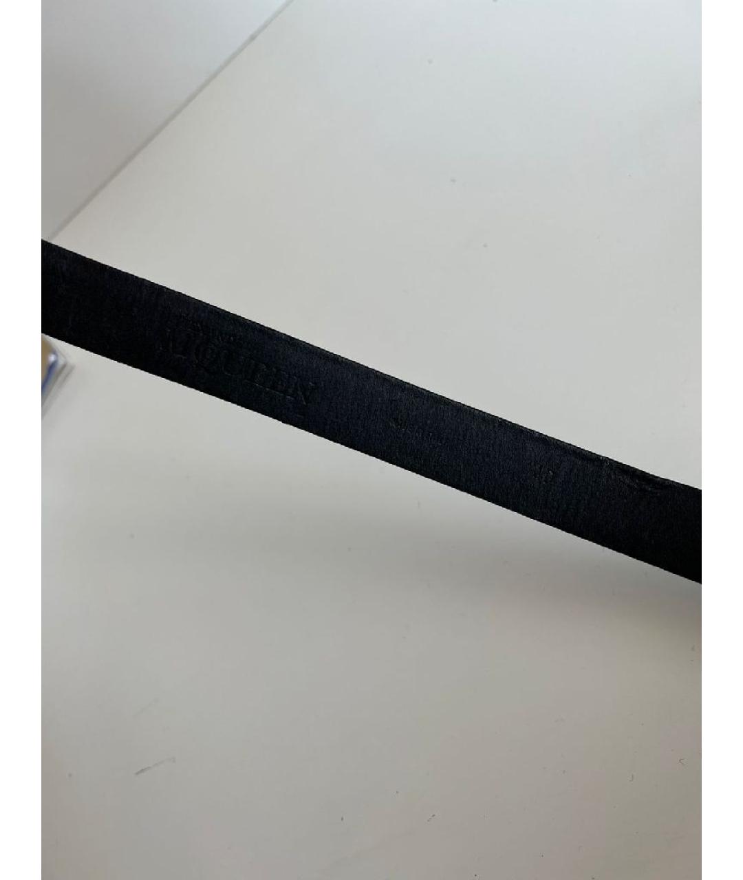 MCQ ALEXANDER MCQUEEN Черный кожаный ремень, фото 3