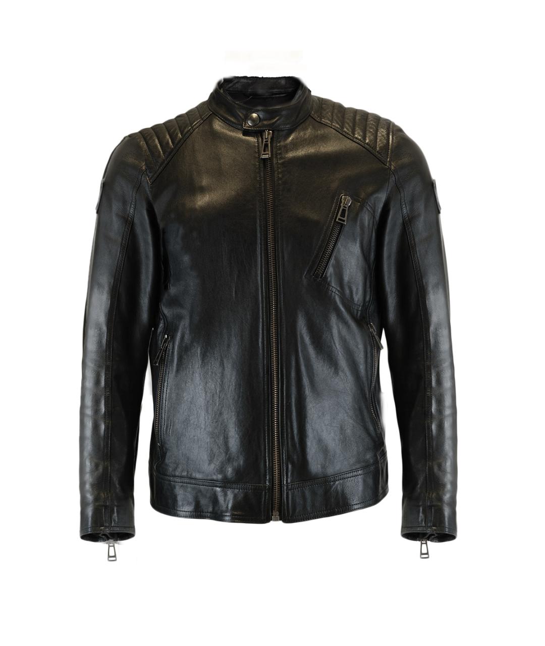 BELSTAFF Черная кожаная куртка, фото 6